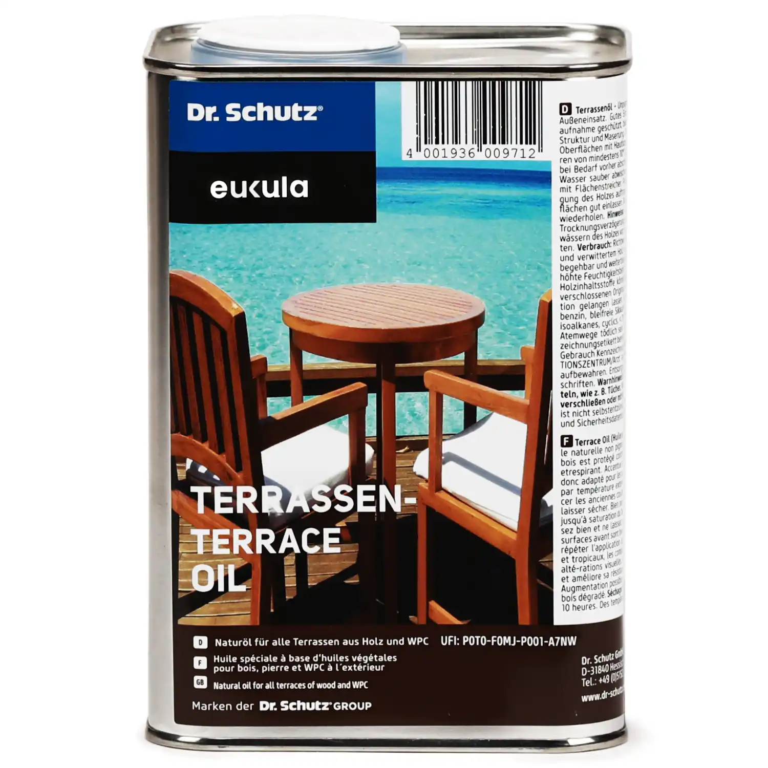 Eukula Terrassen Öl Klassik 1 Liter